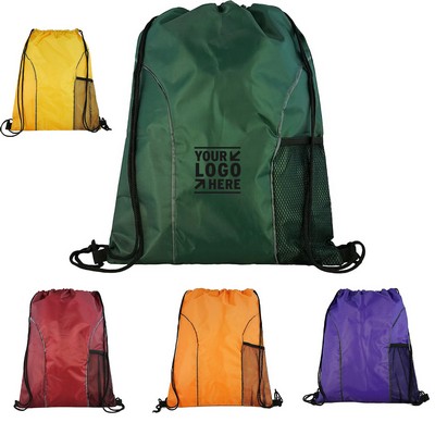 Dual Pocket Drawstring Backpack