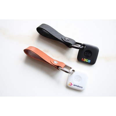 Standard Tile Mate + Full Grain Leather Key Fob