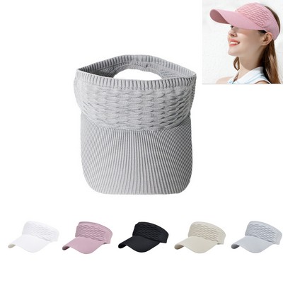 Women Knitted Elastic Visor Hat