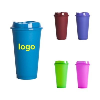 16oz Plastic Color Changing Coffee Cups