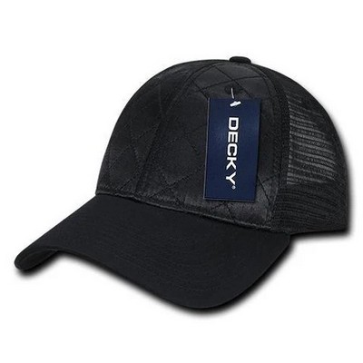 Decky Low Profile Six Panel Structured Quilted Trucker Cap