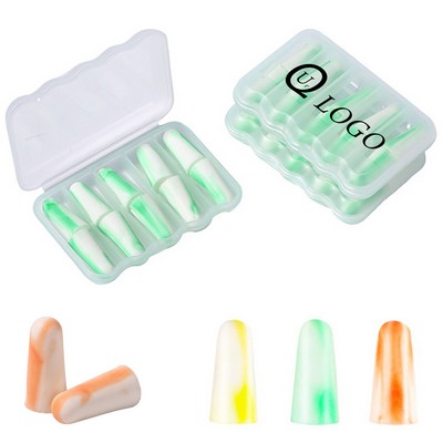 Five Pair Memory Foam Earplugs