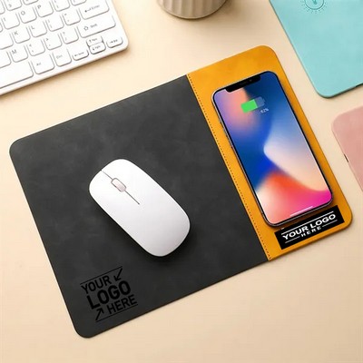 15W Wireless Charging Mouse Pad with Design