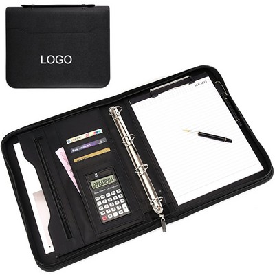 A4 Padfolio File Folder With Zip And Handles