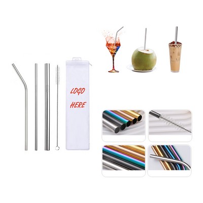 Stainless Steel Reusable Straw Set