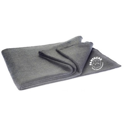 60"x 80"/3 Lbs Gray Wool Blanket weighing (60-70% Wool) In Zippered Bag