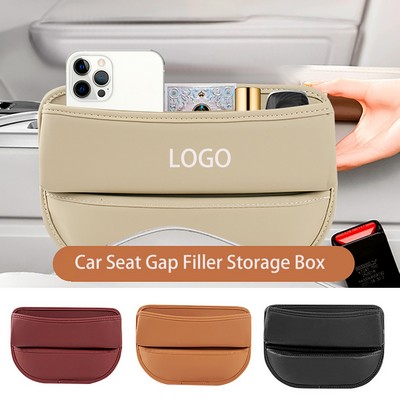 Universal Car Seat Gap Filler PU Leather Storage Box