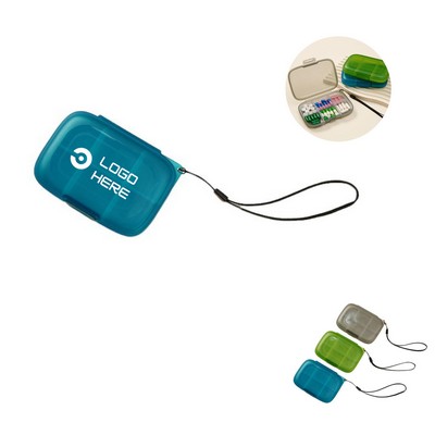 Portable Travel Pill Case with Strap