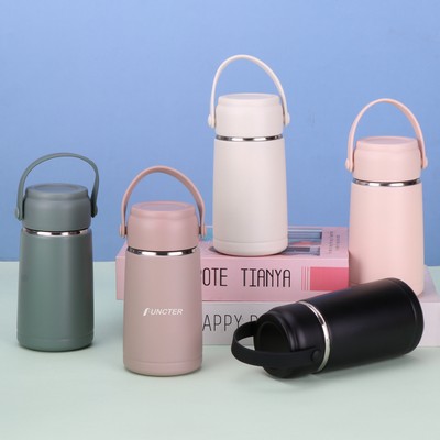 11.8oz/350ML 304 Stainless Steel Mini Vacuum Insulated Water Bottle With Tea Infuser With Handle