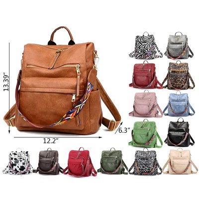 Women's Fashion Backpack Purse Multipurpose Design Convertible Satchel Handbags Shoulder Bag