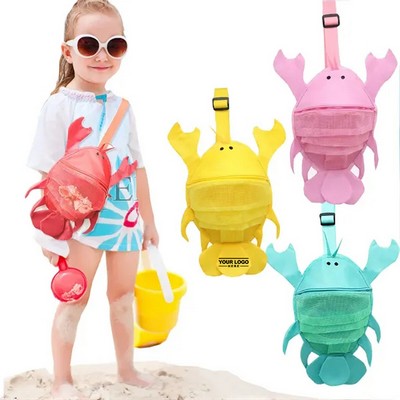 Kids Mesh Beach Bag for Shell Collecting and Essentials