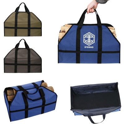 Heavy-Duty Firewood Log Carrier Bag with Padded Handles