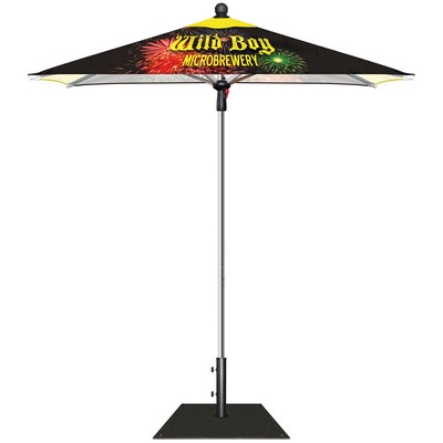 7.5' Heavy Duty Square Umbrella Kit with Steel Base