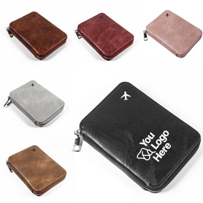 PU Leather Cross-Border Passport Pouch