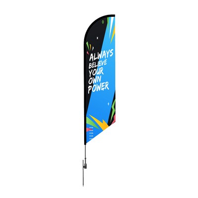 6ft Angled Feather Flag -2 Side Imprint - Fabric Only