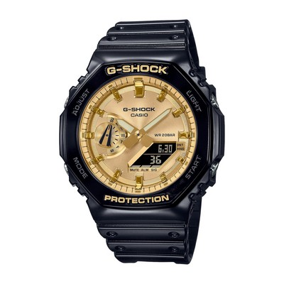 G-Shock Men's G-Shock Octagon Slim Ana-Digi Black Watch Gold Dial