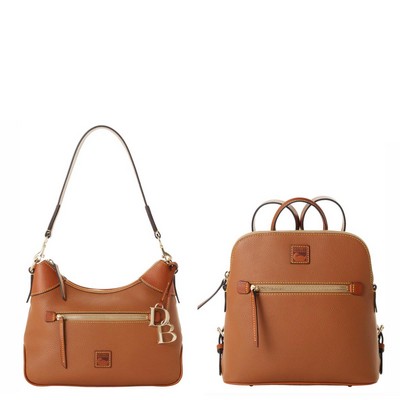 Dooney & Bourke Caramel Pebble Grain Hobo And Backpack Set