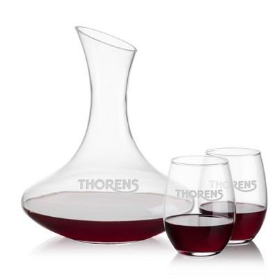 Hampton Carafe & Stanford Stemless Wine