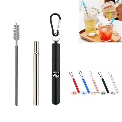 Collapsible Stainless Steel Metal Straw Kit