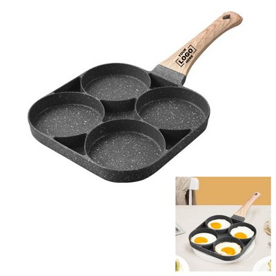 Nonstick 4-Cup Egg Pancake Frying Pan for Breakfast Cooking