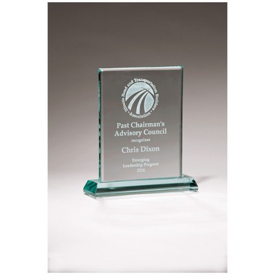 6" x 7" Premium Series Jade Glass Award