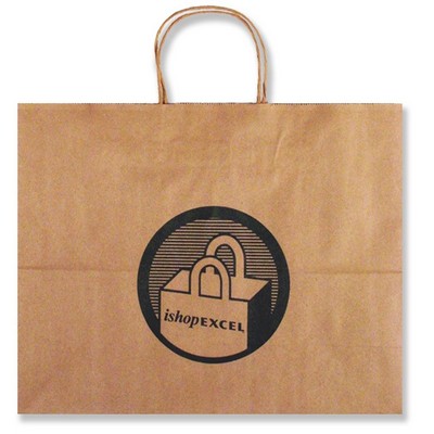 Natural Kraft Paper Debbie Shopping Bag (10"x5x13")