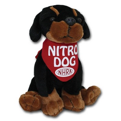 8" Sitting Beanie Bandana Black/ Brown Dog