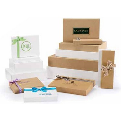 Eco White Matte & Gloss Pop-Up Apparel Box (24"x14"x4")