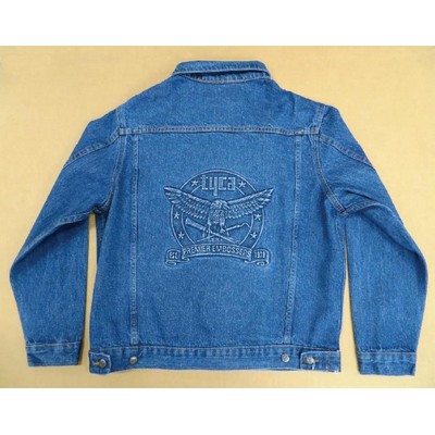 Embossed Denim Jacket