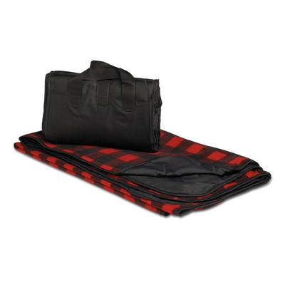 Red/Black Plaid Fleece Explorer Picnic Blanket