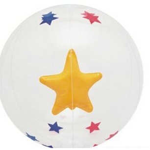 16" Clear Transparent Beach Ball w/ Star Insert©