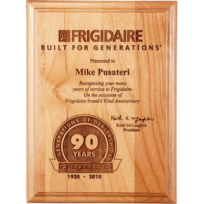 Genuine Alder Wood Plaque