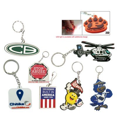 2-1/4 Square inch Custom PVC Key Tags