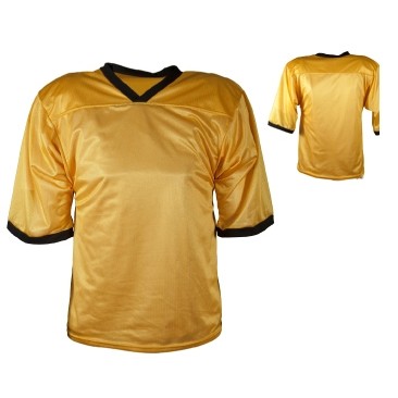 Youth Cool Mesh Full Length Football Jersey Shirt w/ Contrasting Neck & Arm Trim