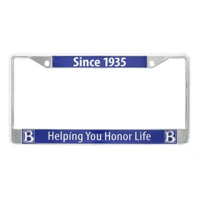 Econo Zinc Alloy Chrome Plated Full-Color Vinyl Insert Frame (Domestic Production) Econo Zinc Alloy