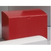 Tinted Gloss Holiday Red Tuck-It® One-Piece Folding Gift Box (6"x6"x4")