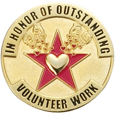 1" Diameter Pin In Honor of Outstanding Volunteer Work