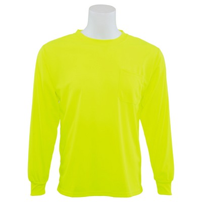 Aware Wear® Non-ANSI Hi Viz Lime Long Sleeve Birdseye Mesh T-Shirt