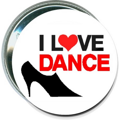 Dance - I love dance - 2 1/4 Inch Round Button