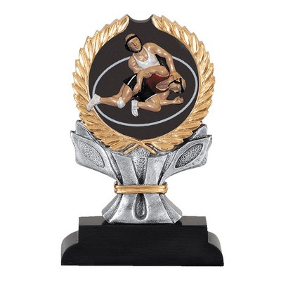 6" Wrestling Resin Impact Series Trophy