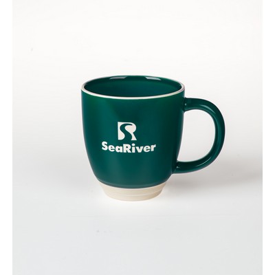 14 Oz. Individually Boxed Green Sunrise Ceramic Mug