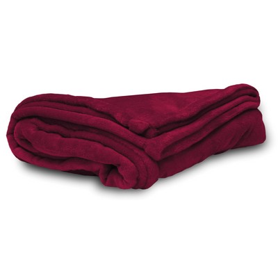 Maroon Micro Fleece Throw Blanket