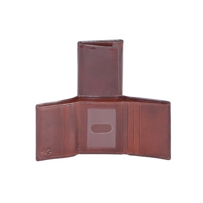 Italian Leather Trifold Wallet