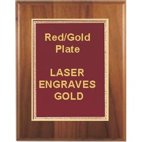 Cherry Plaque 7" x 9" - Red/Gold 5" x 7" Florentine Plate