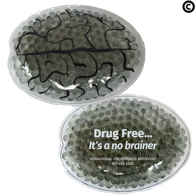 Gray Brain Hot/Cold Pack w/Gel Beads