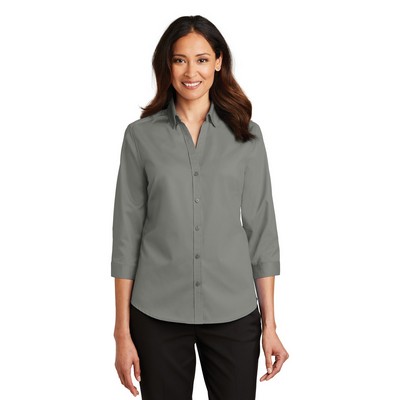 Port Authority® SuperPro™ Ladies 3/4- Sleeve Twill Shirt