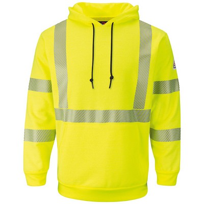 Bulwark® Men's Hi-Visibility Pullover Hooded Fleece Sweatshirt