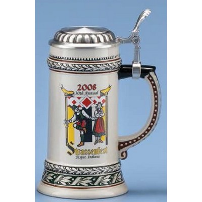 1/2 Liter Stoneware Stein Mug w/Rounded Lid