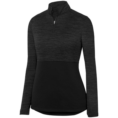 Ladies Shadow Tonal Heather 1/4 Zip Pullover