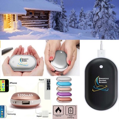 Kidder iBank® Rechargeable Hand Warmer + 5200mAh Power Bank Charger